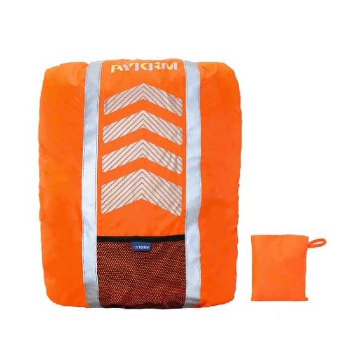 AYKRM AS6-007 Fahrradrucksack Staubdichte, reflektierende, wasserdichte Abdeckung, Fluorescent Red, Fluorescent Green – Bild 1