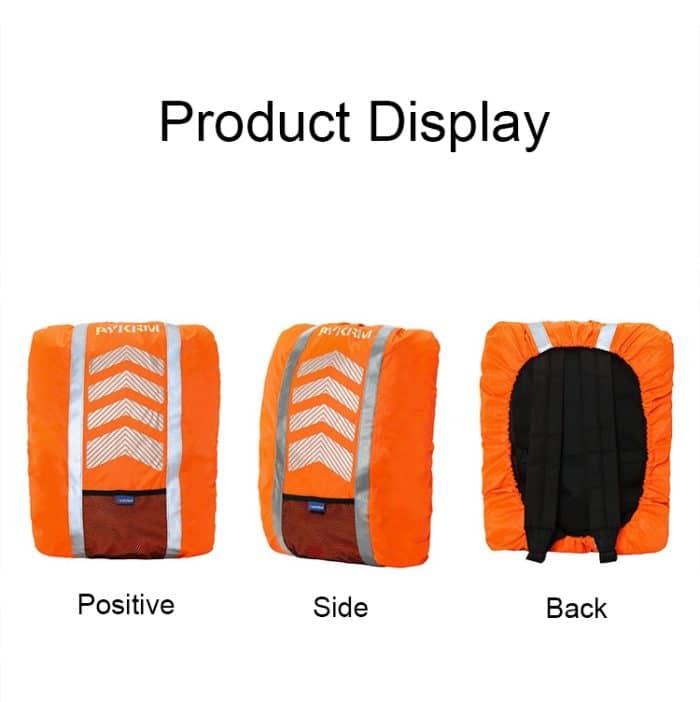 AYKRM AS6-007 Fahrradrucksack Staubdichte, reflektierende, wasserdichte Abdeckung, Fluorescent Red, Fluorescent Green – Bild 3