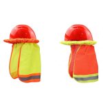 2 Stück AH-004 Sommer-Sonnenschutzhelm, atmungsaktiv, reflektierende Kappenabdeckung ohne Hut, Fluorescent Yellow, Fluorescent Red – Bild 2