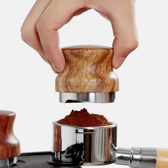 Kaffeekompressor aus Edelstahl aus Birnenholz, 51 mm, 53 mm, 58 mm – Bild 6