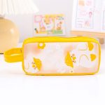 Niedliche Cartoon-Schreibwarentasche aus PVC mit großem Fassungsvermögen