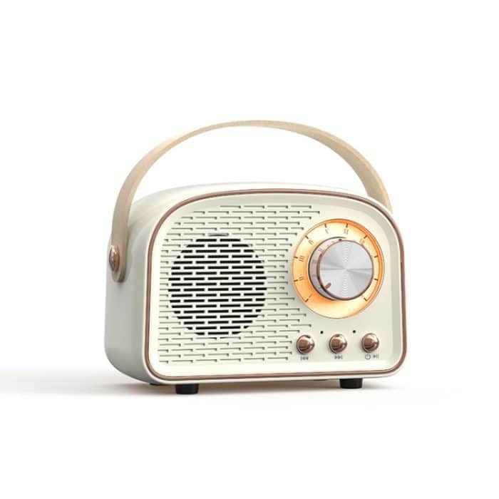 TBD0602899901A.jpg DW21 Vintage Radio BT-Lautsprecher unterstützt TF-Karte/U-Disk zum Abspielen, White, Dark Green, Light Green, Pink, Wood Grain – Bild 1