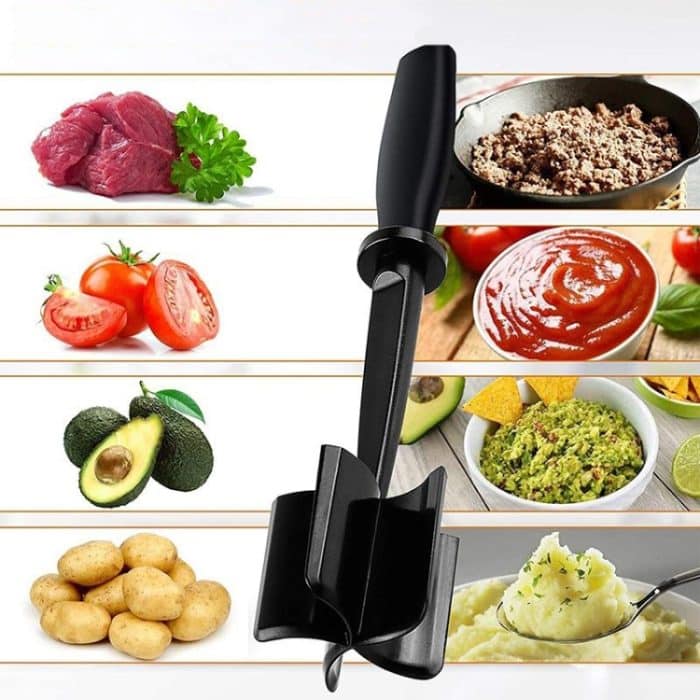 3 Stück Fleischzerkleinerer, handgehaltener Rührwolf, Green, Black, Red – Bild 7