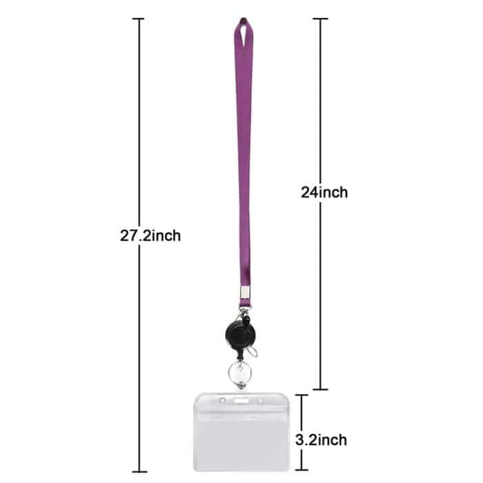 3 Stück TZ-003 horizontaler Ausweishalter aus transparentem PVC, TZ-003(Purple), TZ-003(Gray) – Bild 3