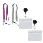 3 Stück TZ-003 horizontaler Ausweishalter aus transparentem PVC, TZ-003(Purple), TZ-003(Gray) – Bild 6