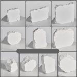 Unregelmäßige Gips-Schmuckornamente, Fotografie-Requisiten, Größe:, 1.6cm Small, 1.6cm Medium, 1.6cm Large, 2.6cm Small, 2.6cm Medium, 2.6cm Large, 4.8cm Small, 4.8cm Medium, 4.8cm Large A, 4.8cm Large B – Bild 2