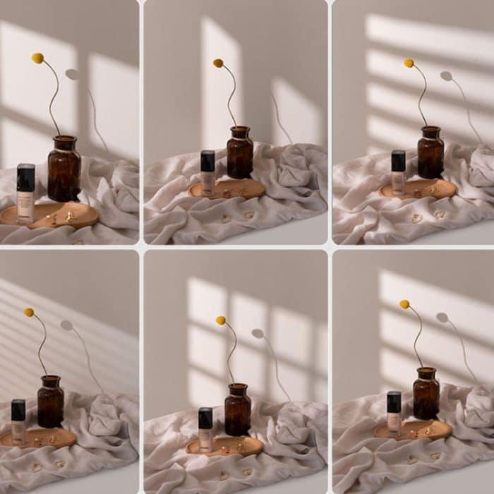 Stillleben-Portrait-Produkte, Fotografie, Licht-Schatten-Requisiten, Licht-Schattentafel für den Außenbereich – Bild 6