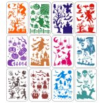 Halloween Hohle Hilfsmalerei Wandmalerei Vorlage für Kinder