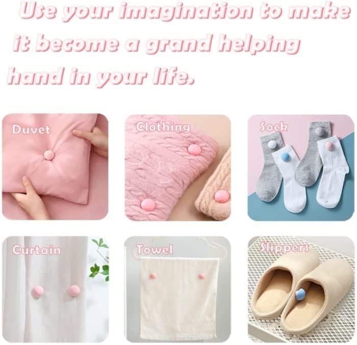 8 Stück abriebfester, pilzförmiger Quiltfixierer mit One-Touch-Entriegelung, Pink+Cloth Needle, Gray+Cloth Needle, Blue+Cloth Needle, White+Cloth Needle, Light Pink+Gum Needle, Light Blue+Glue Needle, White+Glue Needle – Bild 5