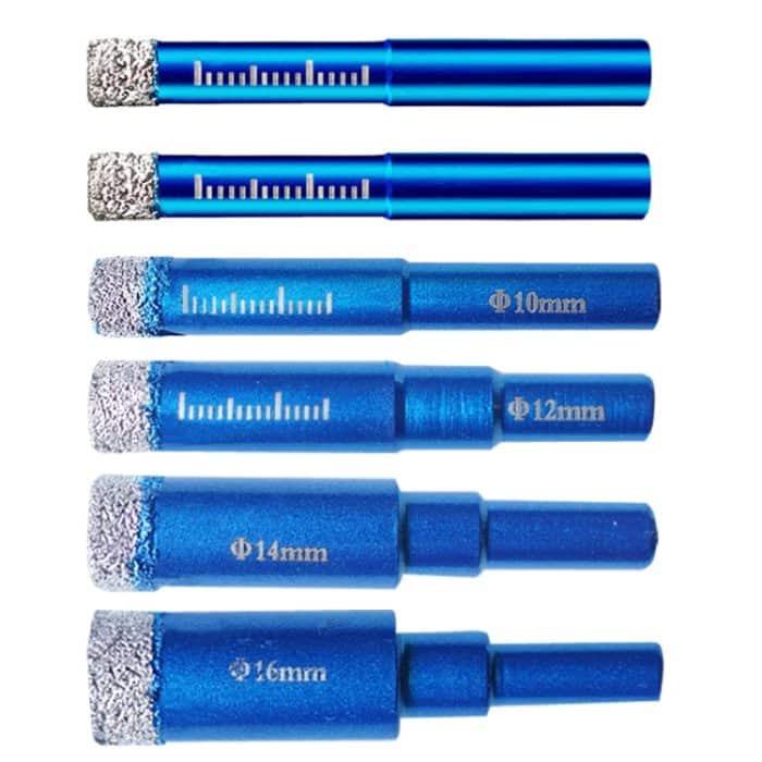 5 Stück Keramik-Glas-Lochöffner, heimischer Marmor-Lochstanzer, Stanzdurchmesser:, 6mm, 8mm, 10mm, 12mm, 14mm, 16mm – Bild 2