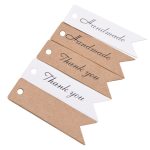 3 Sets Retro Backen Aufkleber Tag Schwalbenschwanz Lesezeichen Geschenkkarte, Stil:, Thand You (Cowhide), Thand You (White), Handmade (Cowhide), Handmade (White), Blank (Cowhide) – Bild 2
