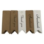 3 Sets Retro Backen Aufkleber Tag Schwalbenschwanz Lesezeichen Geschenkkarte, Stil:, Thand You (Cowhide), Thand You (White), Handmade (Cowhide), Handmade (White), Blank (Cowhide) – Bild 4