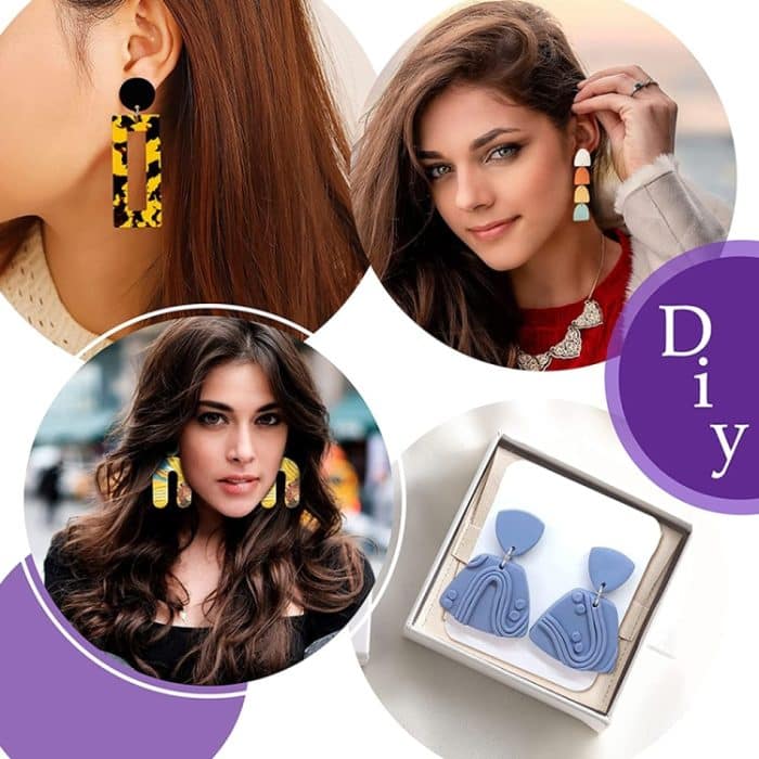 24-in-1 DIY-Ton-Ohrringe-Formen, DIY handgefertigter Tonschneider, handgefertigte Schmuckformen, 24 In 1 (Dark Blue), 24 In 1 (Rust Red), 24 In 1 (Mint Green), 24 In 1 (Beige Orange) – Bild 6