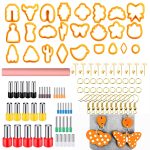 106-1 116-in-1-Ton-Ausstecher-Set, DIY-Ton-Ohrring-Form, Ton-Ohrring-Herstellungswerkzeuge