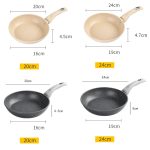 Maifan Stone Antihaft-Pfanne, Steak-Fritteuse, Induktionsherd, Gas, allgemein, Durchmesser:, 20cm (Beige), 24cm (Beige), 20cm (Grey), 24cm (Grey) – Bild 2