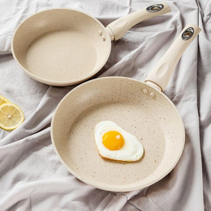 Maifan Stone Antihaft-Pfanne, Steak-Fritteuse, Induktionsherd, Gas, allgemein, Durchmesser:, 20cm (Beige), 24cm (Beige), 20cm (Grey), 24cm (Grey) – Bild 6