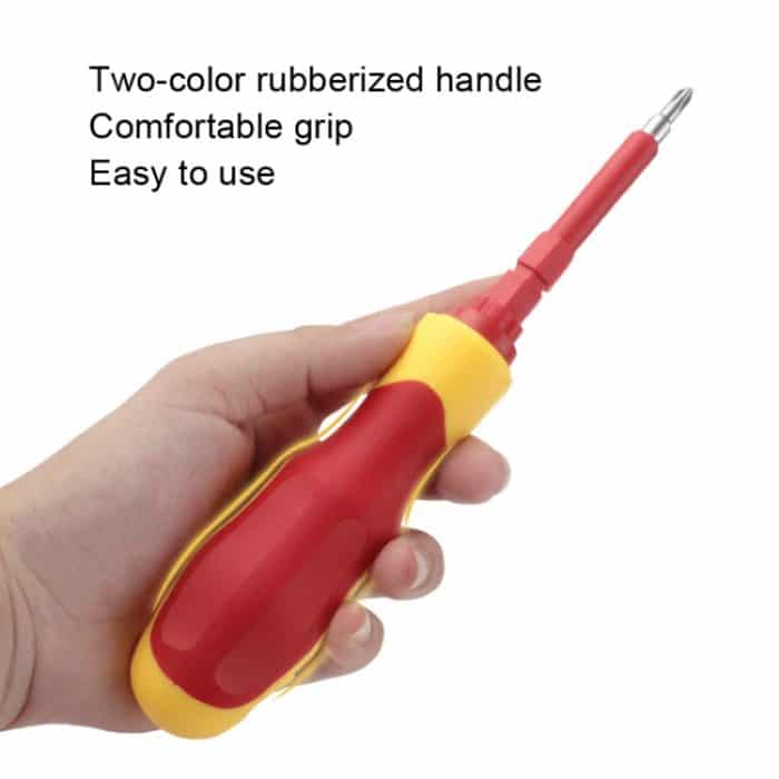 Elektriker-Schraubendreher-Set mit VDE-isoliertem Griff, Werkzeuge für die Hauswartung, 26 In 1 – Bild 3