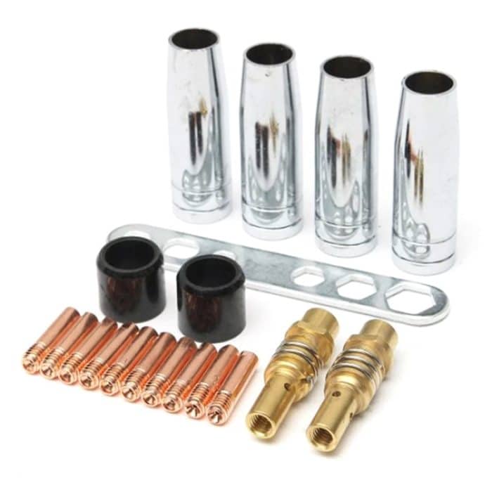 Schweißbrenner-Isolierhülsen-Abdeckung, Düsenkopf-Feder-Werkzeug-Ersatzset, 19 PCS / Set – Bild 2