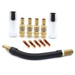 Schweißnadelspitzen-Vover-Düsen-Set, gasgeschützte leitfähige Schweißdüse, 12 PCS / Set, 16 PCS / Set, 18 PCS / Set