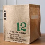 Faltbare Jute-Aufbewahrungsbox, Sortierkorb für Unterwäsche, Number 12, NATURAL, VINTAGE, THE DAILY
