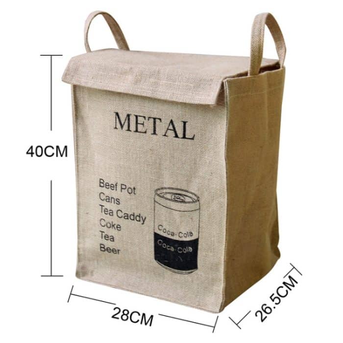 Jute-Aufbewahrungsbox, Stoffkorb für schmutzige Kleidung, Aufbewahrungstasche für verschiedene Sortierungen, Men Shirt, Milk Carton, Cans, Coke Bottle, Women T-shirt – Bild 3