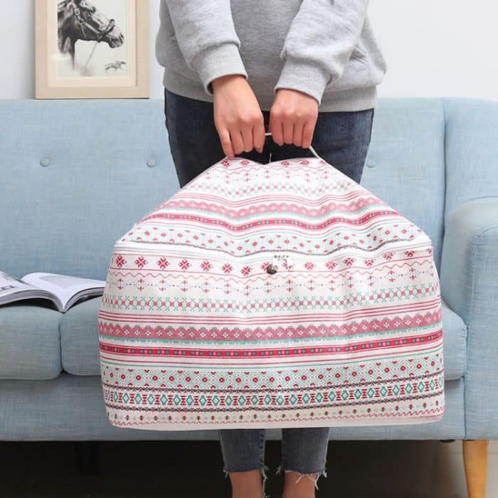 Kleider-Organizer, Umzugstasche, Segeltuch, Reißverschluss, Quilt-Aufbewahrungstasche, Whale, Polar Bear, Hedgehog, Big Tree, Pink Gram, Bohemia – Bild 6