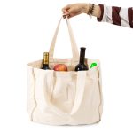 NIEN unterteilte Einkaufstasche aus Segeltuch mit Obst- und Gemüsegriff, Stil:, Shopping Bag Polyester Cotton, Shopping Bag Pure Cotton