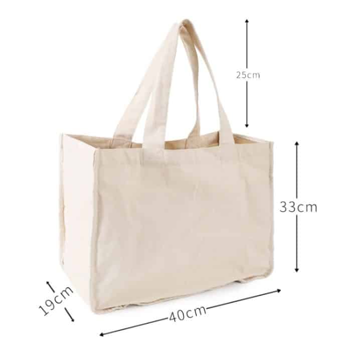 NIEN unterteilte Einkaufstasche aus Segeltuch mit Obst- und Gemüsegriff, Stil:, Shopping Bag Polyester Cotton, Shopping Bag Pure Cotton – Bild 3