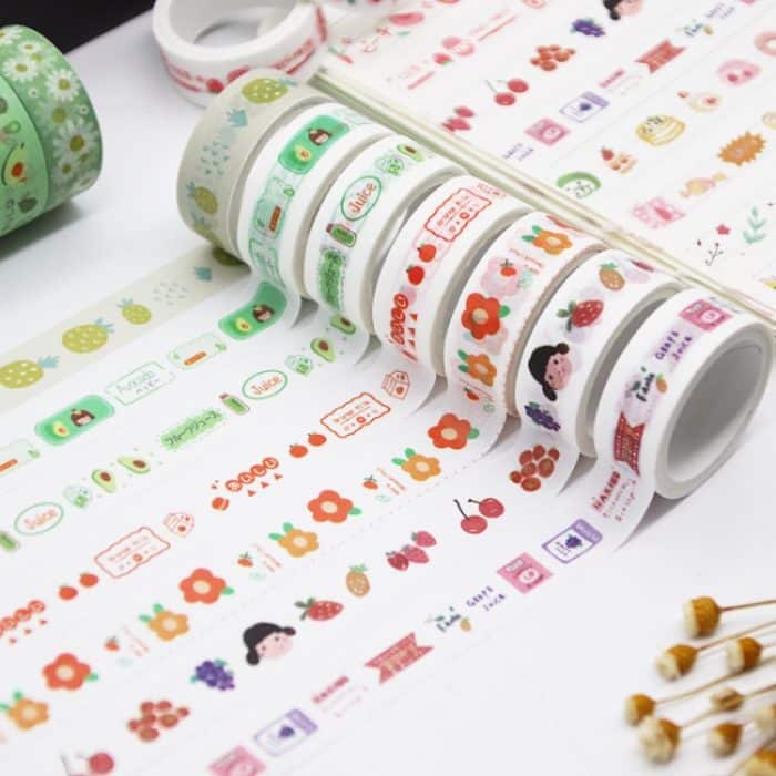 42001 Handkonto-Klebeband-Set mit Cartoon-Muster, Tagebuch, Handbuch, DIY Washi-Material, 60Rolls/Box 42001 – Bild 2