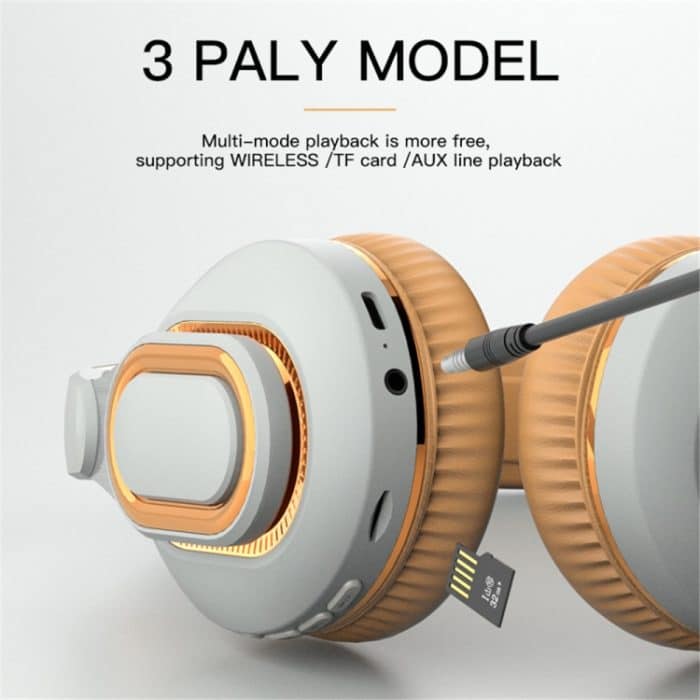 H7 faltbares kabelloses Bluetooth-Headset mit Mikrofon, unterstützt TF-Karte, AUX – Bild 4