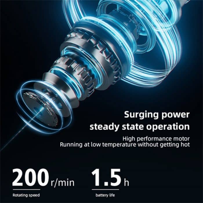 DY701 3-in-1 elektrischer Staubwedel, tragbare Teleskop-Staubreinigungsbürste, 3 In 1 White, 3 In – Bild 3