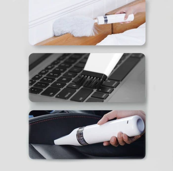 DY701 3-in-1 elektrischer Staubwedel, tragbare Teleskop-Staubreinigungsbürste, 3 In 1 White, 3 In – Bild 6