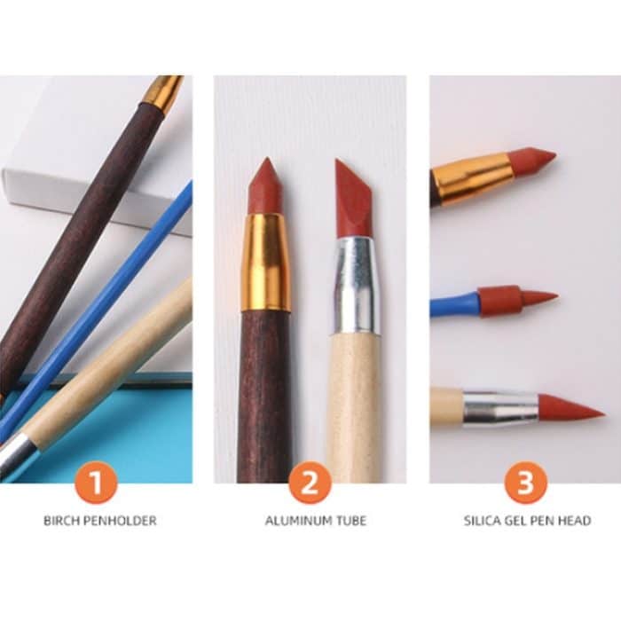 2 Sets doppelseitiger Töpfergravur-Silikonstift mit weicher Spitze, 2 Sets – Bild 4