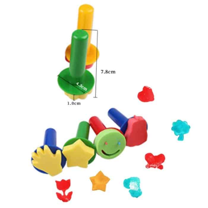 Kinder malen Schwammpinsel-Stempel, künstlerisches Kritzelzubehör, 30 PCS/Set – Bild 4