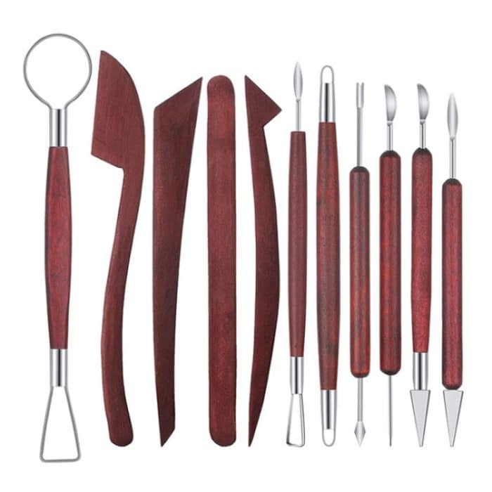 TBD0602985301.jpg Keramik-Holzstab, Schnitzschaber, Tonhilfe, 11 PCS/Set – Bild 1