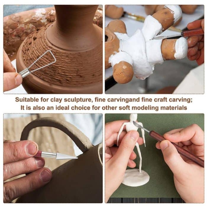 Keramik-Holzstab, Schnitzschaber, Tonhilfe, 11 PCS/Set – Bild 5