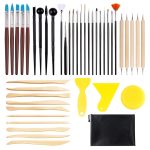 Keramik-Ton-Kunststoff-Schaber-Nagel-Silikon-Punktbohrer-Einkerbungsstift, 43 PCS/Set