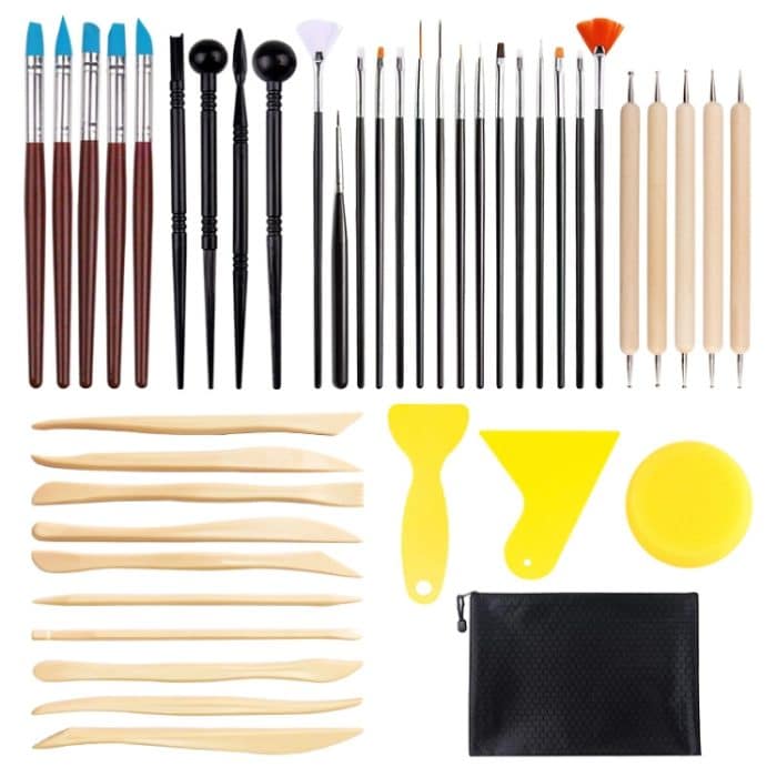 Keramik-Ton-Kunststoff-Schaber-Nagel-Silikon-Punktbohrer-Einkerbungsstift, 43 PCS/Set – Bild 1