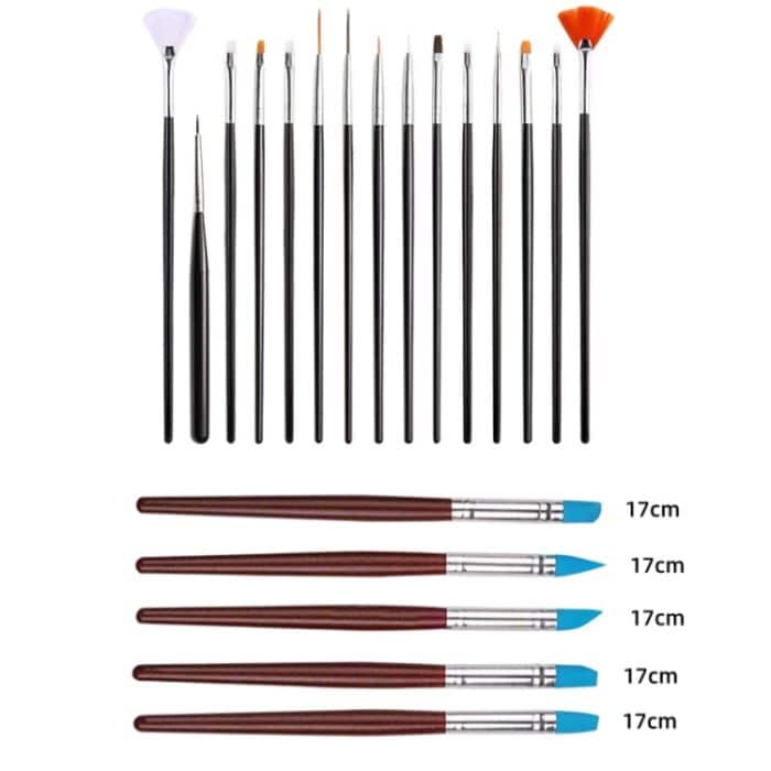 Keramik-Ton-Kunststoff-Schaber-Nagel-Silikon-Punktbohrer-Einkerbungsstift, 43 PCS/Set – Bild 4