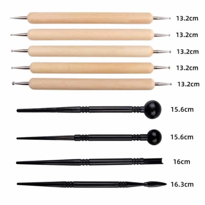 Keramik-Ton-Kunststoff-Schaber-Nagel-Silikon-Punktbohrer-Einkerbungsstift, 43 PCS/Set – Bild 5