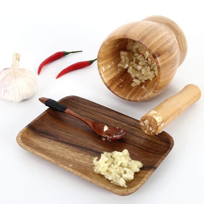 Küchen-Bambus-Knoblauchstampfer-Rührer, Without Lid, With Lid – Bild 5