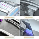 Dark Alien V710 7 Tasten Metall-Bürokabel, leuchtende Maus, Kabellänge: 1,78 m – Bild 3