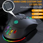 K-Snake BM520 9-Tasten 3200DPI 2,4G RGB Wireless Dual-Mode-Gaming-Maus – Bild 2
