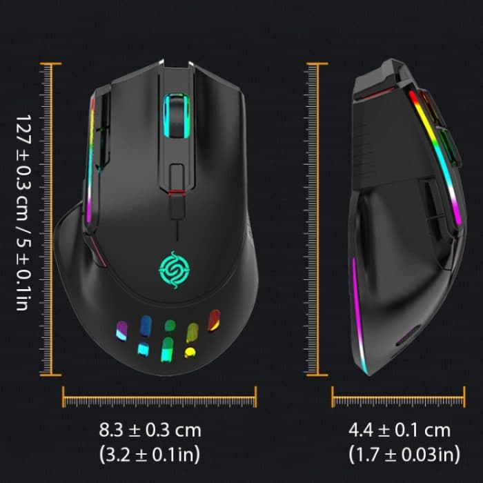 K-Snake BM520 9-Tasten 3200DPI 2,4G RGB Wireless Dual-Mode-Gaming-Maus – Bild 3