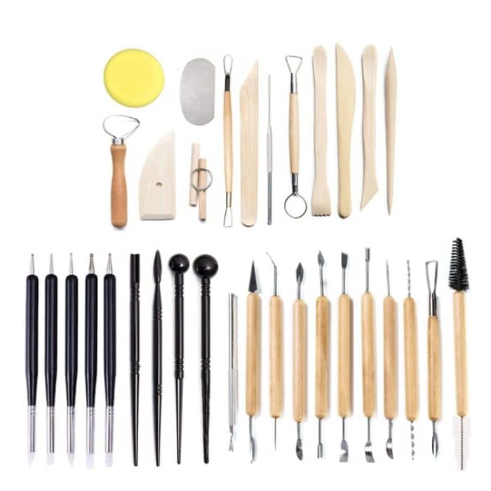 Töpferwerkzeug-Set, Tonschnitzmesser, Einkerbungsstift-Set, 34 PCS/Set – Bild 2