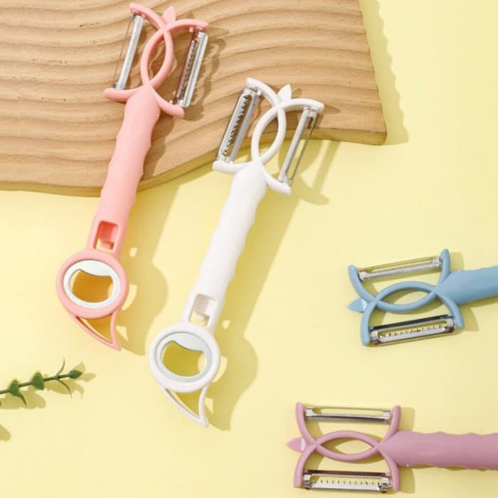 3 Stück 7-in-1 multifunktionaler Peeling-Flaschenöffner, Schäler, Reibe, Dosenöffner – Bild 6