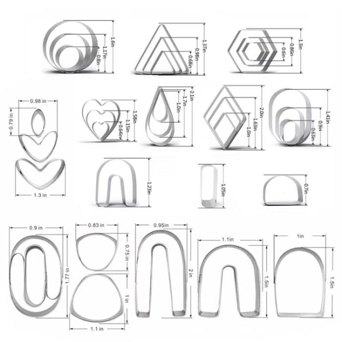 36 in 1 Edelstahl Polymer Clay Ohrringschneider Backform – Bild 3