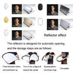 Selens 5-in-1 (Gold/Silber/Weiß/Schwarz/Weiches Licht) faltbares Reflektorbrett, Größe:, 60cm Round, 80cm Round, 110cm Round, 60x90cm, 80x120cm, 120x180cm, 150x200cm, 80cm Triangle, 110cm Triangle – Bild 6