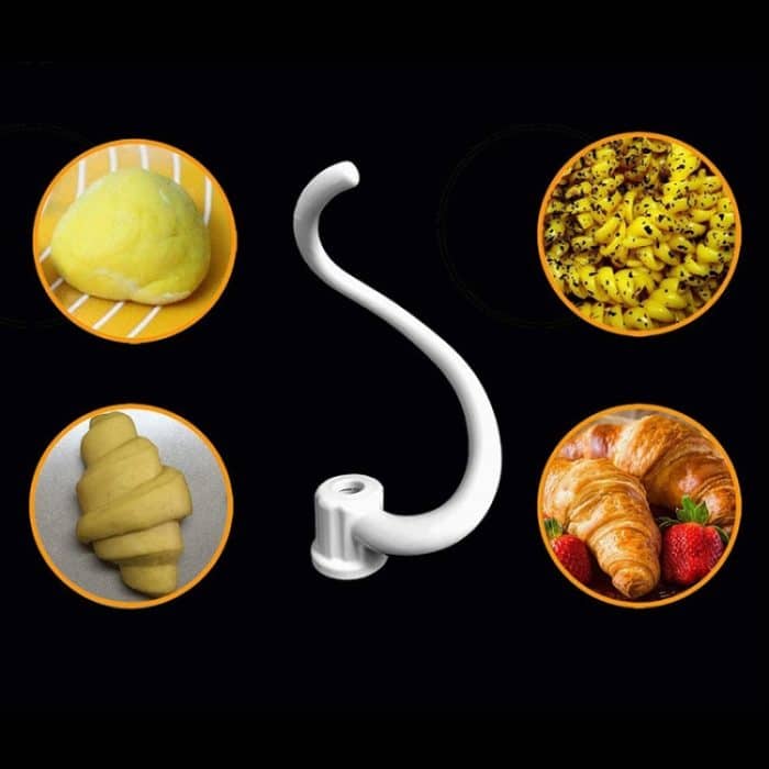 Für KitchenAid 6QT Standhebe-Mixerschüssel Spiralbeschichteter Metall-Knethaken, Dough Hook – Bild 4