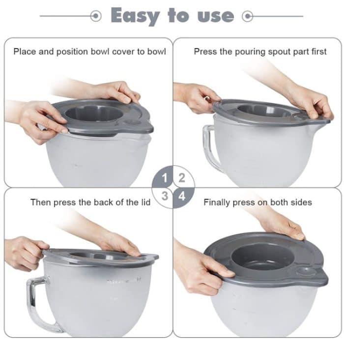 KA-T5 Für KitchenAid K5GB 5QT Tilt Head Standmixer Glasschüssel Dichtungsdeckel – Bild 4